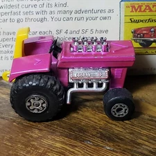 MATCHBOX LESNEY Superfast 25 Mod Tractor 1972 Mint Purple Maltese Cross Wheels