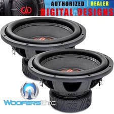 (2) DD AUDIO 312E-D2 12" CAR WOOFERS 1500W DUAL 2-OHM SUBWOOFERS BASS SPEAKERS