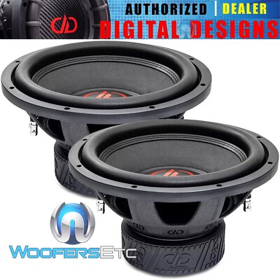 (2) DD AUDIO 312E-D2 12'' CAR WOOFERS 1500W DUAL 2-OHM SUBWOOFERS BASS SPEAKERS