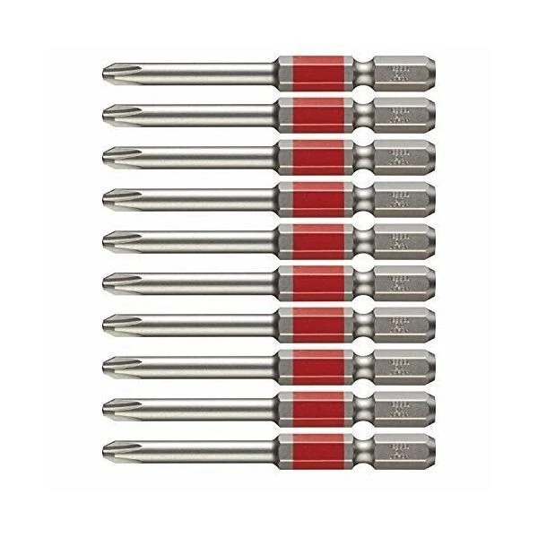 VESSEL 1/4" DRIVER BIT 10 PIECES SET "GOSAI" (PH2x65mm)  GS10P2065DF  from Japan - Image 2 of 3