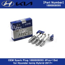Genuine OEM Spark Plug 1886808095 4Pcs 1Set for Hyundai Ioniq Hybrid 2017