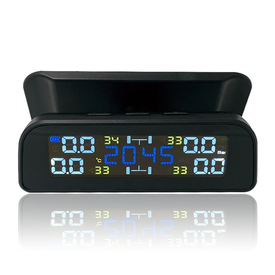 Sistema de monitoramento de pressão de pneus solar TPMS carro sem fio SUV display digital LCD - Imagem 3 de 4