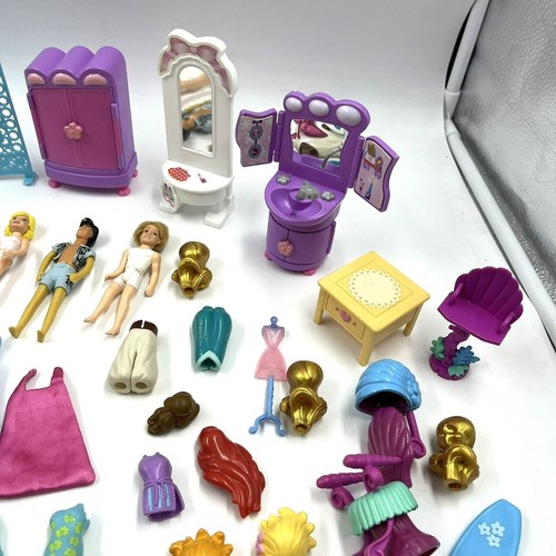 Polly Pocket Lote Muñecas Accesorios Ropa Muebles Mattel 119 Piezas Total - Imagen 4 de 12