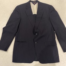 Tommy Hilfiger Parisian Navy Striped Men's Sport Coat Blazer 44R