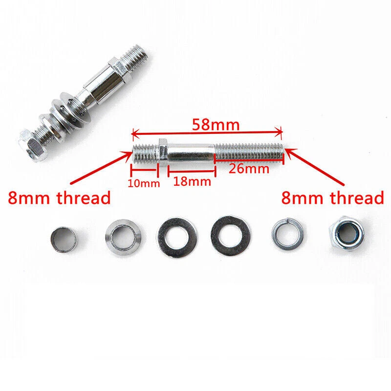 Perno adaptador 2 piezas para Harley-Davidson 10F 10G 11B 11C 11E 11F 11G 11H 11J Foto 3 de 4