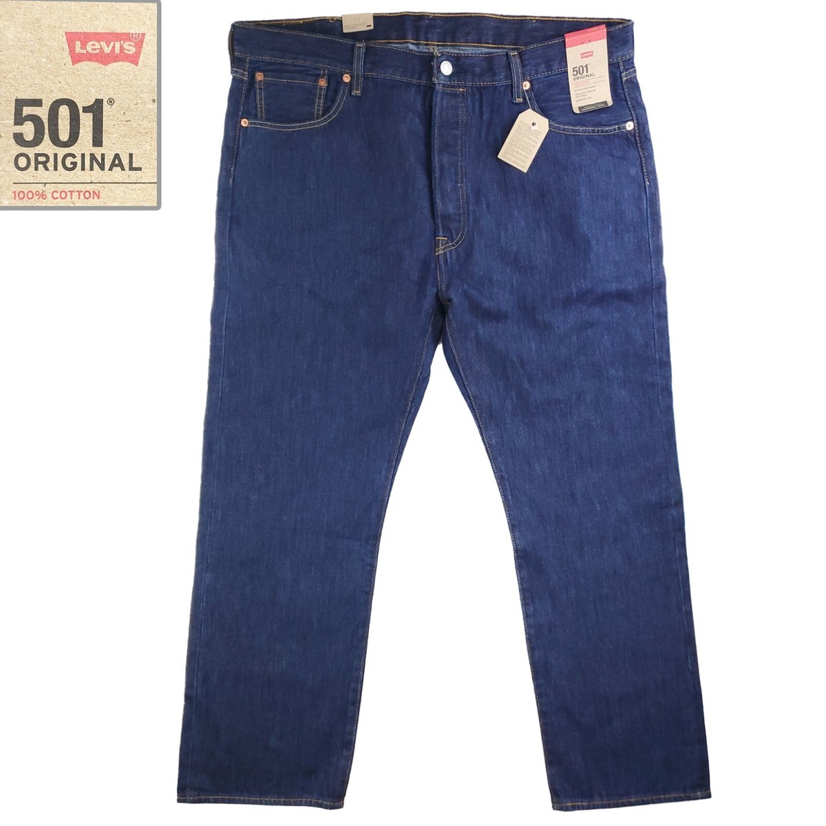 Levi's 501 ストレートデニム W 40 L 30 Levi's 501 Mens 40 X 30 Jeans Straight Leg Button Fly Dark