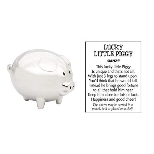 Lucky Little Elephant & Pig Charms with Story Card Pocket Token 4