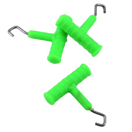 3Pcs Carp Fishing Baiting Rig Tool T-Stype ABS Fish Bait Knot Puller Green New