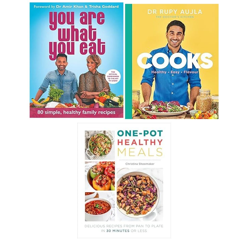 Dr Rupy Cooks Over HB, You Are What You Eat,One Pot Healthy Meals 3 Books Set