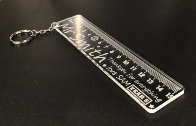 Personalisiertes Acryl Lehrer Lineal Keying Geschenk Lineal Danke Regel Ende der Laufzeit