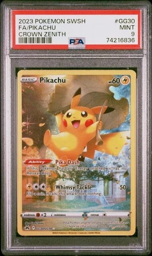 2023 Pokémon TCG Pikachu #GG30/GG70 Crown Zenith FA - PSA 9