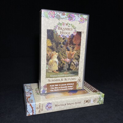 2x Brambly Hedge VHS Tapes - Winter & Spring Videos PAL Kids Stop ...