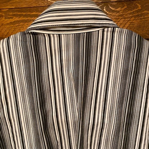 Monzini Vintage Men’s Made In US Long Sleeve Striped French Cuff Shirt Sz XXL - Picture 8 of 10