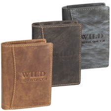 Wild Things Only !!! echt Leder Portemonnaie Geldbörse Herren Hochformat 