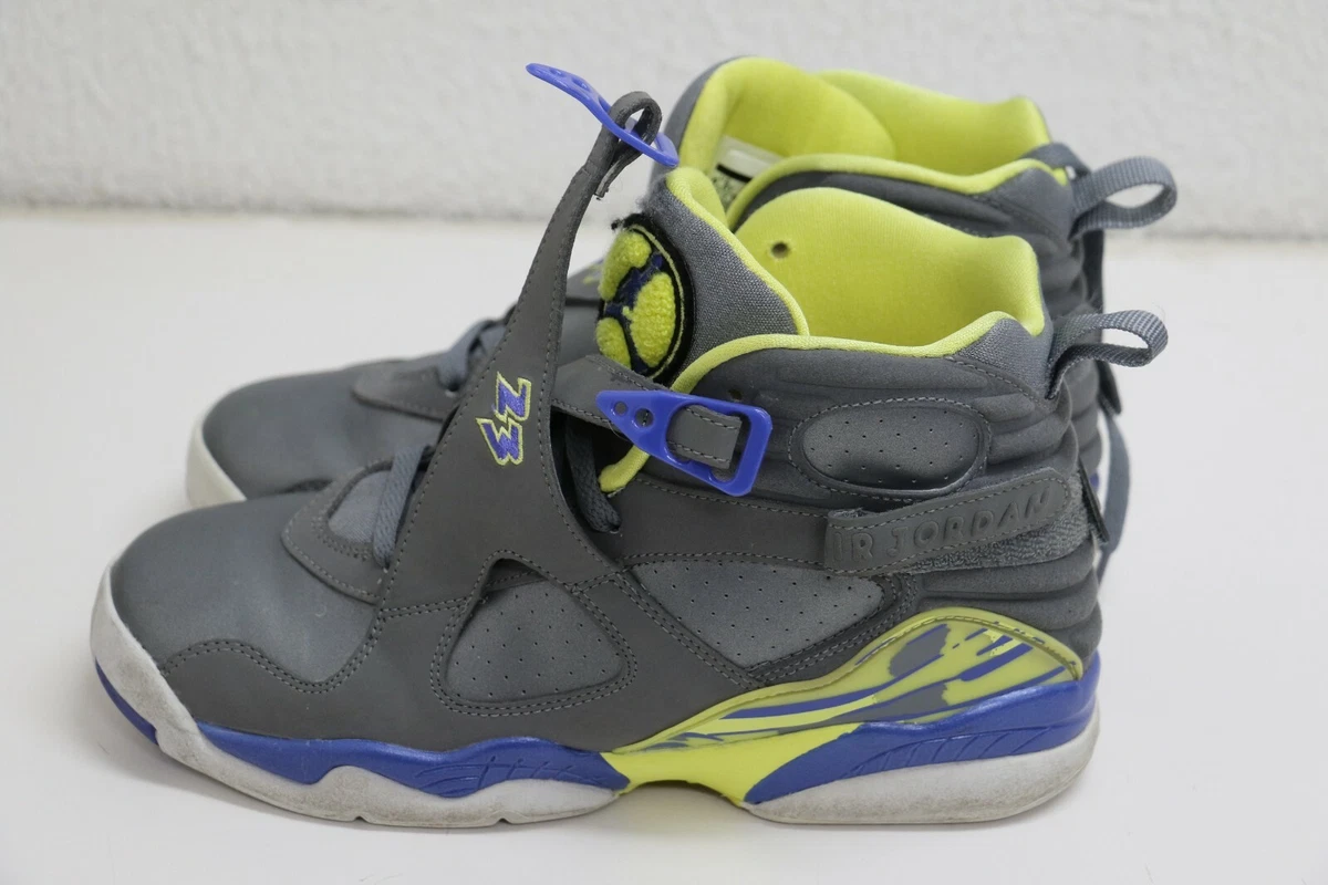 Girls Air Jordan 8 Retro Cool Grey Electric Yellow Size 6.5y/EUR 39  580528-038 | eBay