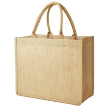 Jute Tote Bags Burlap Bags With Laminated Interior And Soft Handles