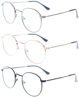 Elegante Vollrand - Lesebrille READ10 aus Metall inklusive Microfaserbeutel 