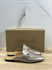 Pomme D’or Mules For Women In Platinum Leather Luxury Handmade Size 41