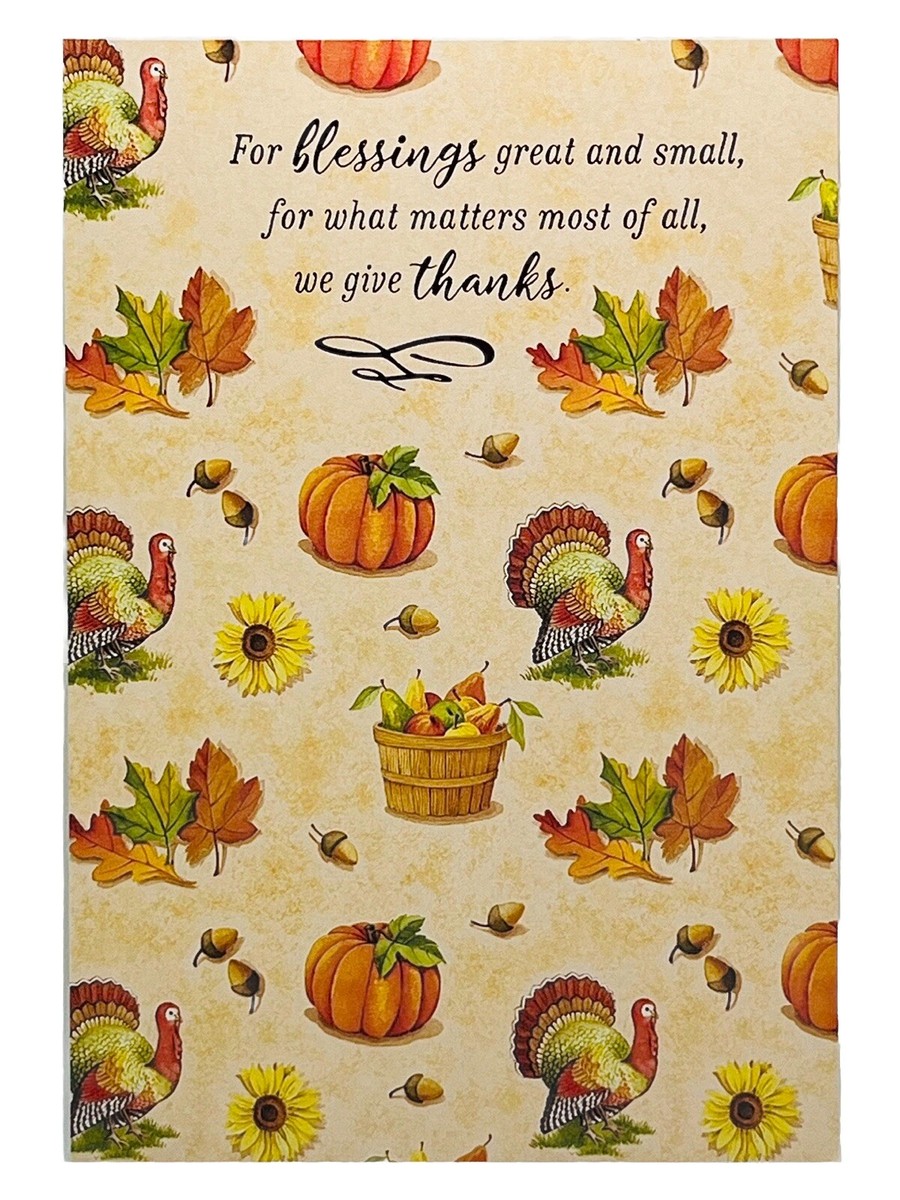 Old Fashioned Thanksgiving Day Cards 1950s Vintage Mid Century