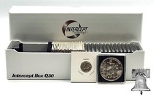 Caja de almacenamiento interceptable porta monedas Q30 para estuche cápsula cuadrada abatible a presión 2x2