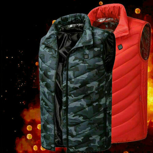 Gilet riscaldante elettrico USB riscaldato Unisex Giacca termica  riscaldamento | eBay