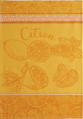 Coucke ''Zitrone'', Geschirrtuch aus gewebter Baumwolle. Designed in France.