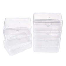 12 Pack Clear Plastic Bead Storage Box, 3.5x2.4x1.2 Inches Rectangular Mini C...