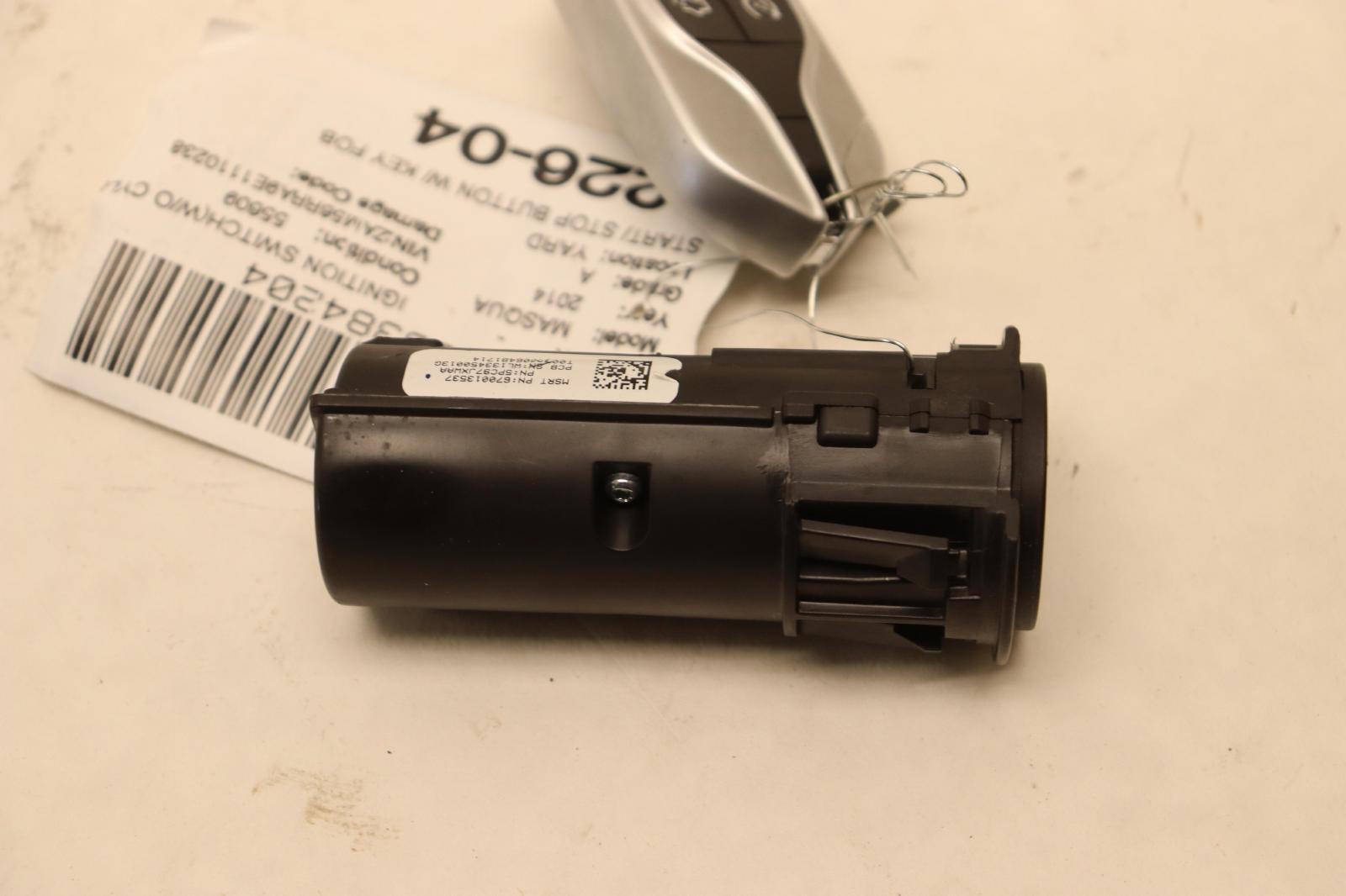 2014-2020 MASERATI QUATTROPORTE IGNITION START STOP SWITCH W/ KEY FOB OEM