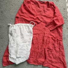 2 Lot Join Clothes Womens One Size 100% Linen Lagen Look Dress Quince Sack Bag