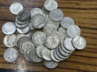 Full Roll 50 1930s Mercury Dimes Mostly AU Mixed Dates 90% Silver XF/AU Coins