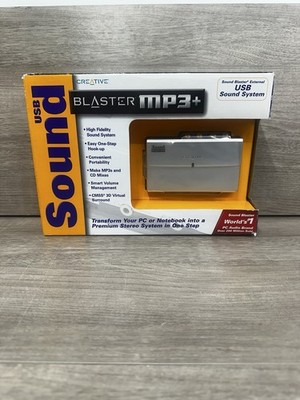 Creative Labs Sound Blaster MP3+ External USB Sound System SB0270- New Open Box