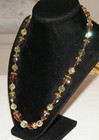 Vintage VENDOME FACETED ART GLASS BEADED NECKLACE 22"-Iridescent Brown Tones-Fab — photo 2