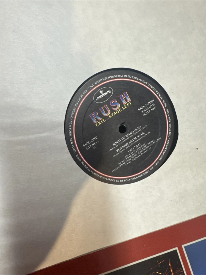 Rush Exit Stage Left 1981 SRM-2-7001 Vinyl Double LP VG Free Shipping Foto 4 de 4