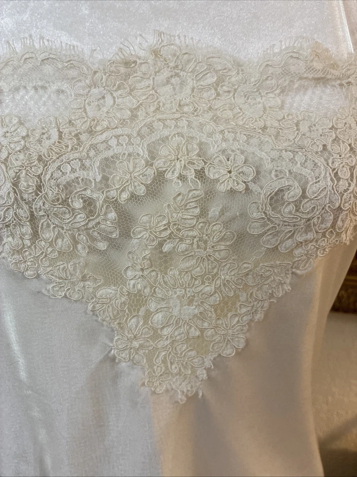 Camisón Jonquil Chemise Mujer M Crema Boho Encaje Dormir Sin Mangas Poliéster Satinado Foto 2 de 4