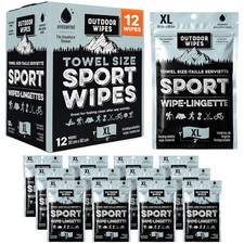 XL Unscented Body Wipes, 12 Pack, Towel-Sized