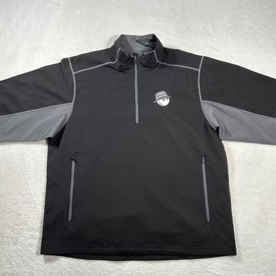 ゴルフパンツ　Malbon x FootJoy 34 XL ブラック Malbon x Footjoy Golf Men's Windshirt Size L Quarter Zip Pullover
