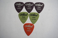 6PCS Alice Guitar Picks ABS Plastic Plectrum 3XThin 2XMed 1XHeavy Matte