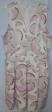 Womens A-Line Dress Watermelon Print Sleeveless Size 24 Summer 