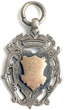 Серебро Silver Fob Medal Antique Hallmarked