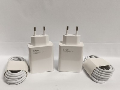 USB Netz Stecker Ladegerät Steckdose Adapter Ladekabel 67W 2 Stück !!