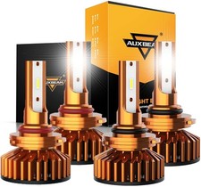 AUXBEAM Combo LED Headlight Bulbs Kit 9005 9006 High Low Beam White Super Bright