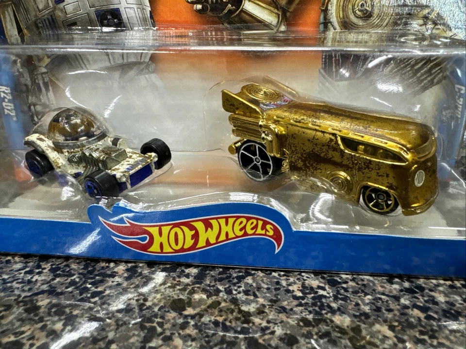 Star Wars 2014 Hot Wheels C-3PO и R2-D2 персонаж автомобиля 2-Pack ~ новый ~ - Изображение 2 из 4