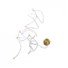 Dolls House Warm White Battery Lights On White String (LT7589) - 1:12 Scale M...