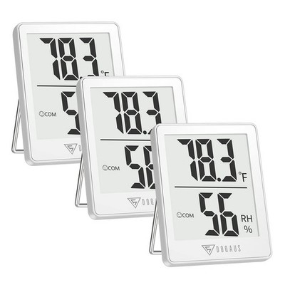 DOQAUS Indoor Thermometer [3 Packs], Humidity Gauge Room Thermometer for Home...