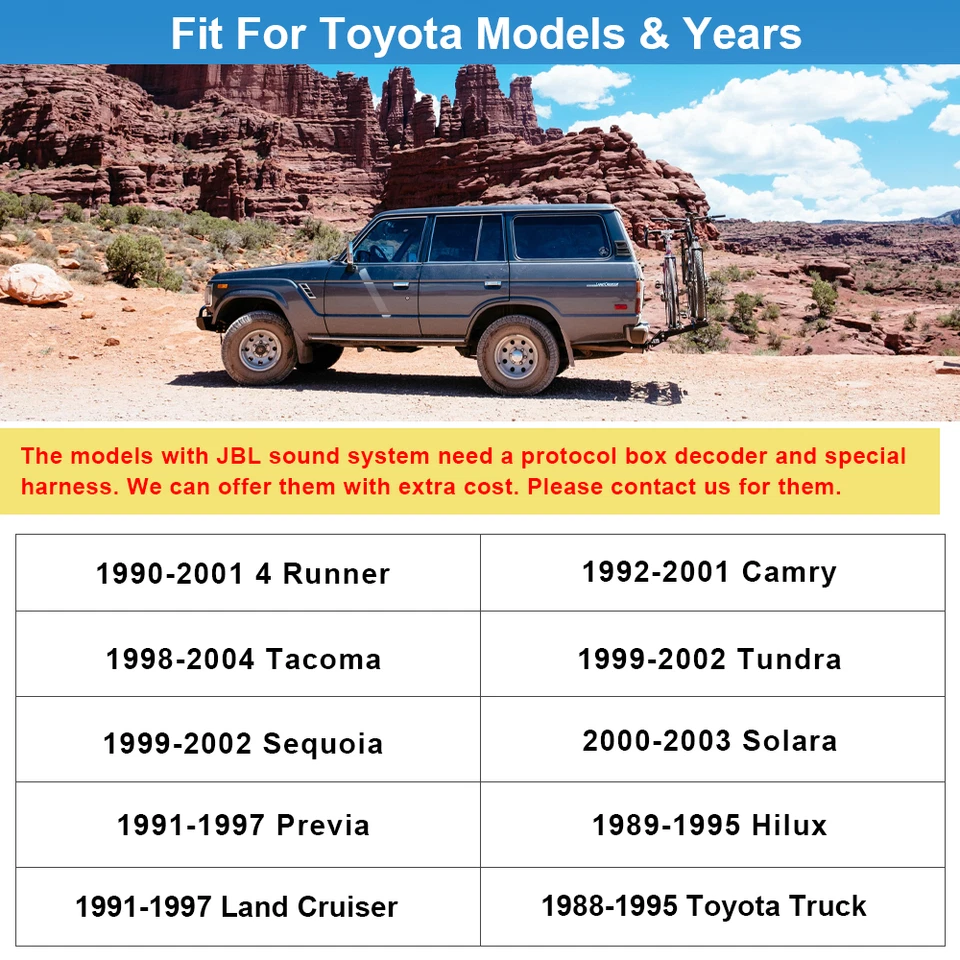 For 1992-2001 Toyota Camry Apple Carplay Car Stereo Radio Android Auto GPS Nav - Imagem 2 de 4