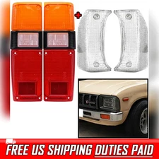 Rear Tail Lamp Front Corner Lamp Clear Lens Set For Toyota Hilux RN40 1981-1983