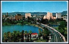 Postcard Wilshire Blvd macarthur Park Heart los Angeles Ca J63 Postcard Wilshire Blvd macarthur Park Heart los Angeles Ca J63