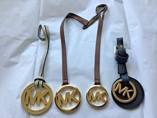 Michael Kors MK logo gold tone hang tags/ charms, lot of 4