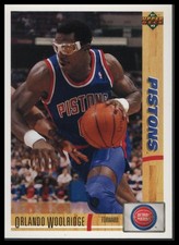 1991-92 Upper Deck - 406 - Orlando Woolridge - Detroit Pistons