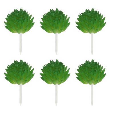 6 Stück Künstliche Sukkulenten, gefälschter grüner Lotus zur Dekoration